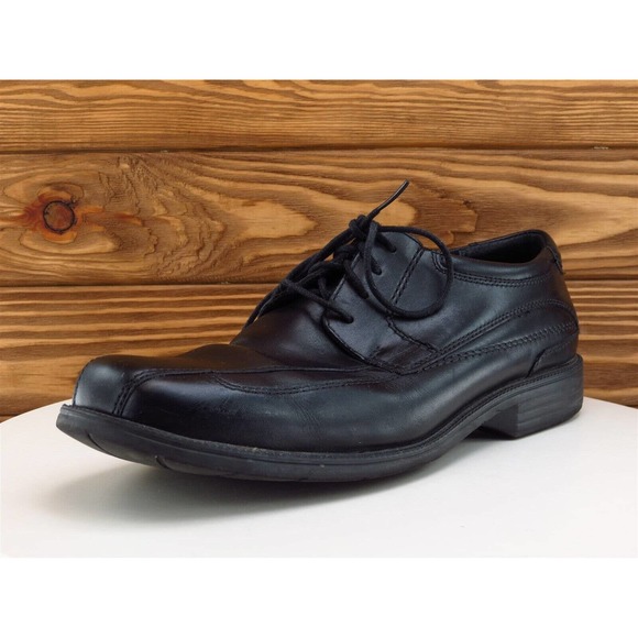 Clarks Sz 11 Derby Oxfords Black Leather Men Lace Up XTR‎ Lite Medium (D, M) - Picture 1 of 11